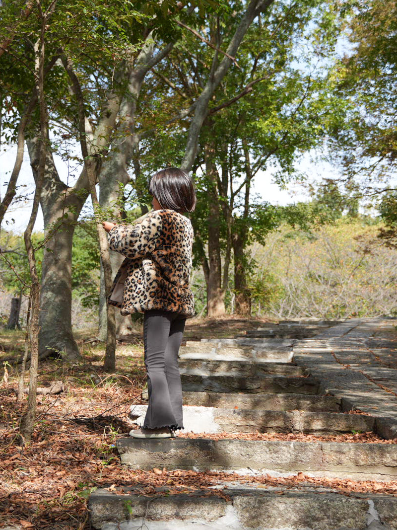 Leopard fur coat