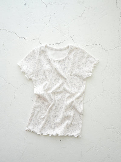 Flower ribbed tee