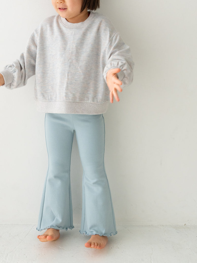 Flare cotton pants snow