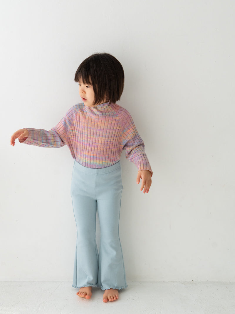 Flare cotton pants snow