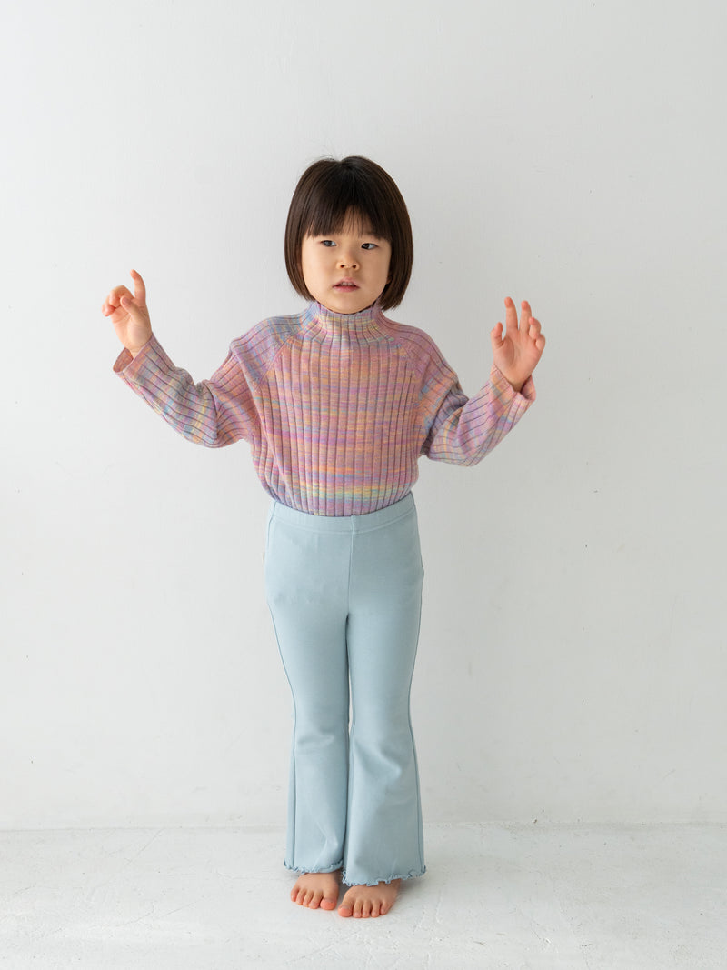 Flare cotton pants snow