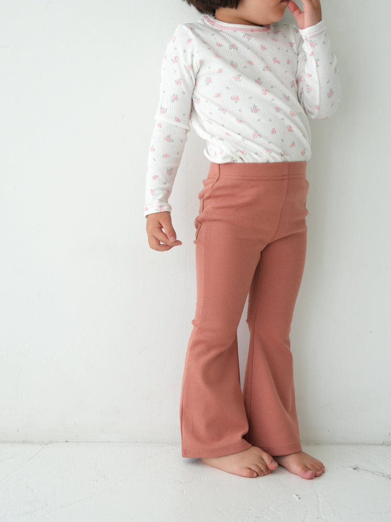 Flare cotton pants