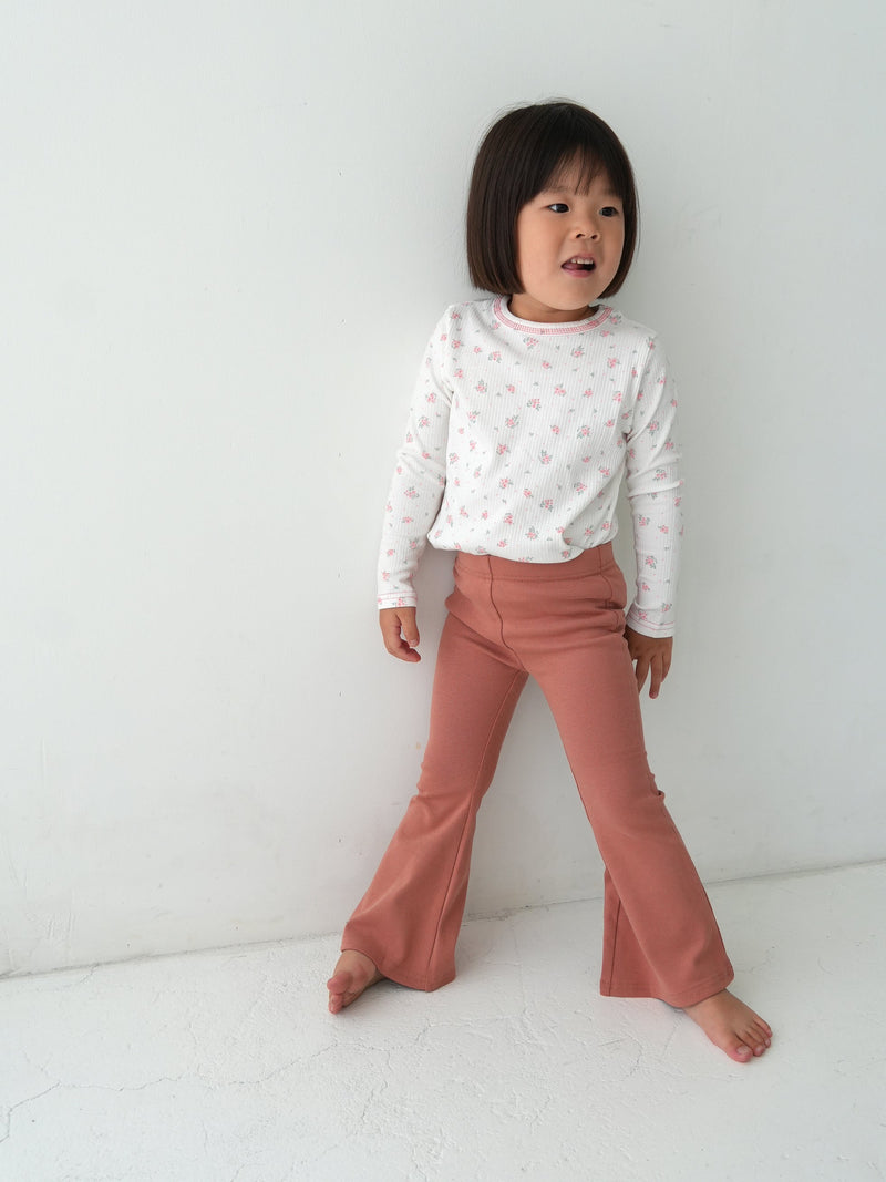 Flare cotton pants