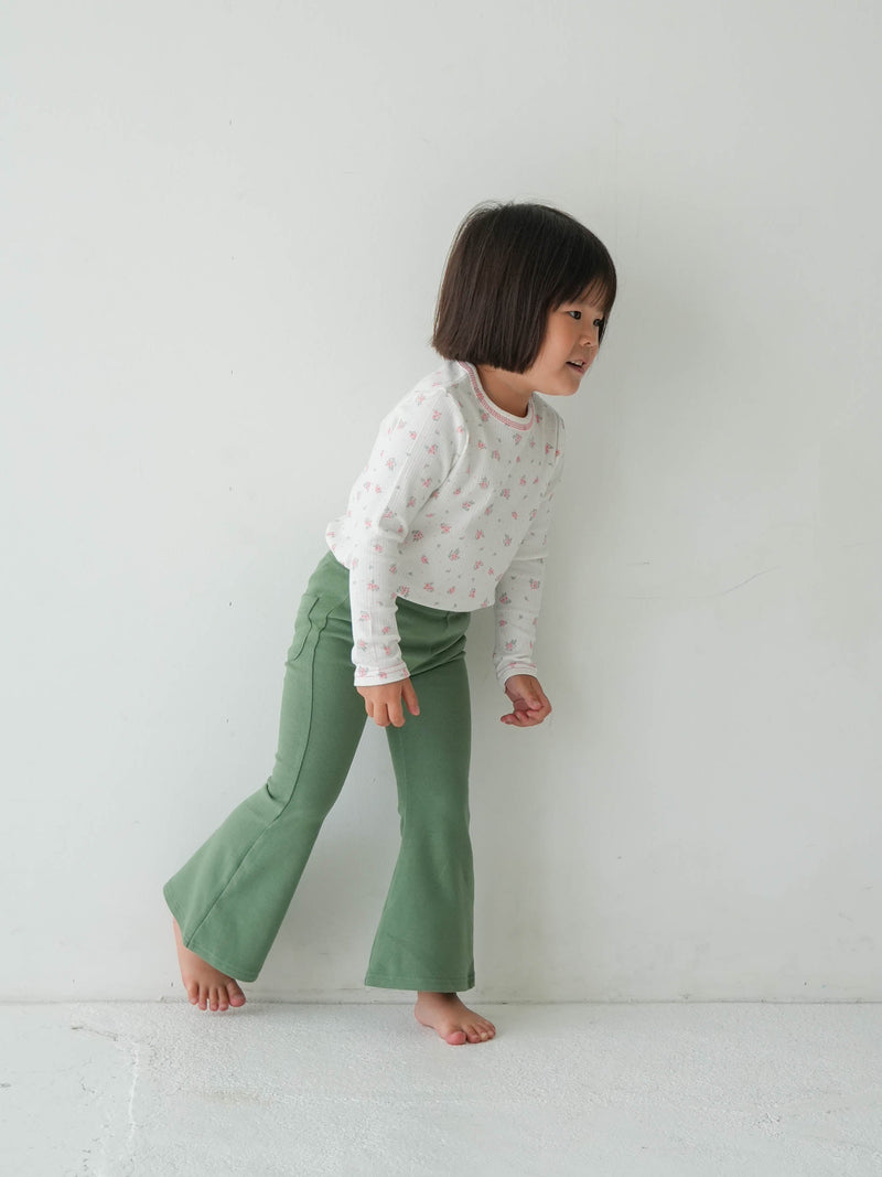 Flare cotton pants