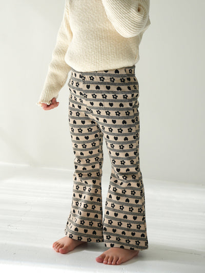 Flower heart pants