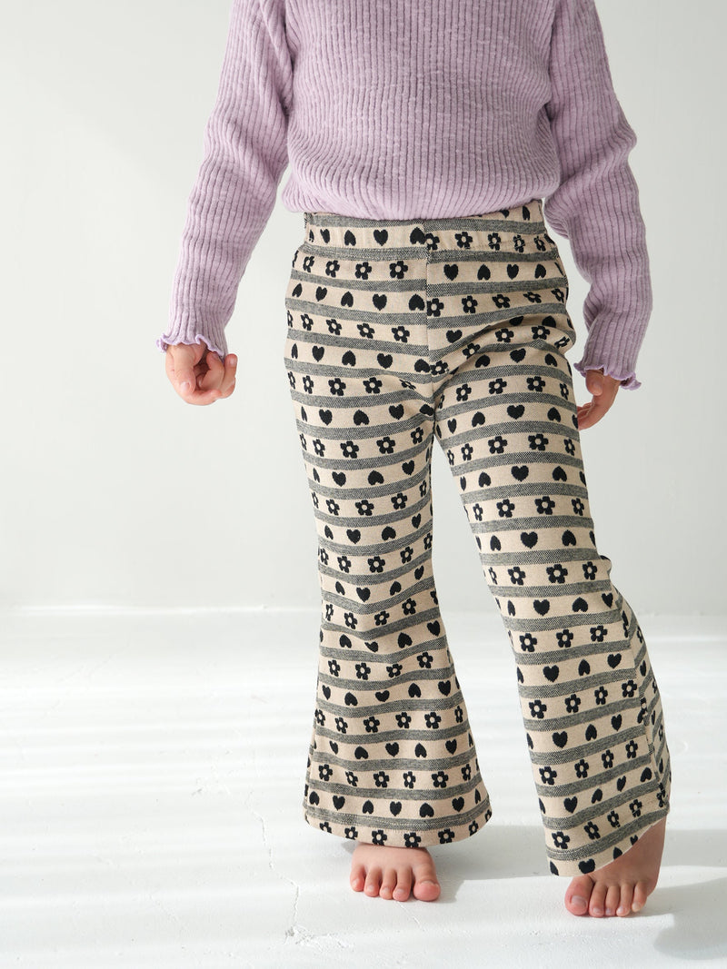 Flower heart pants
