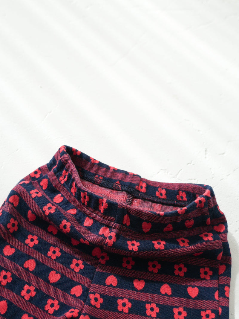 Flower heart pants