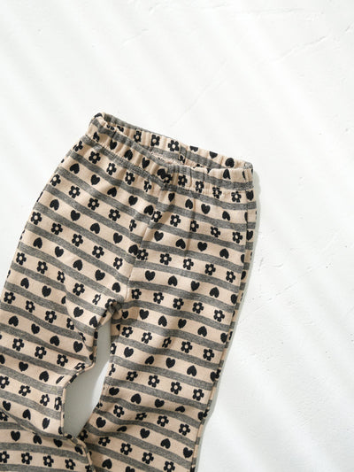 Flower heart pants