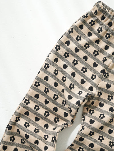 Flower heart pants