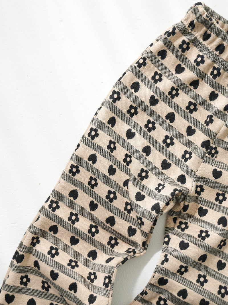 Flower heart pants