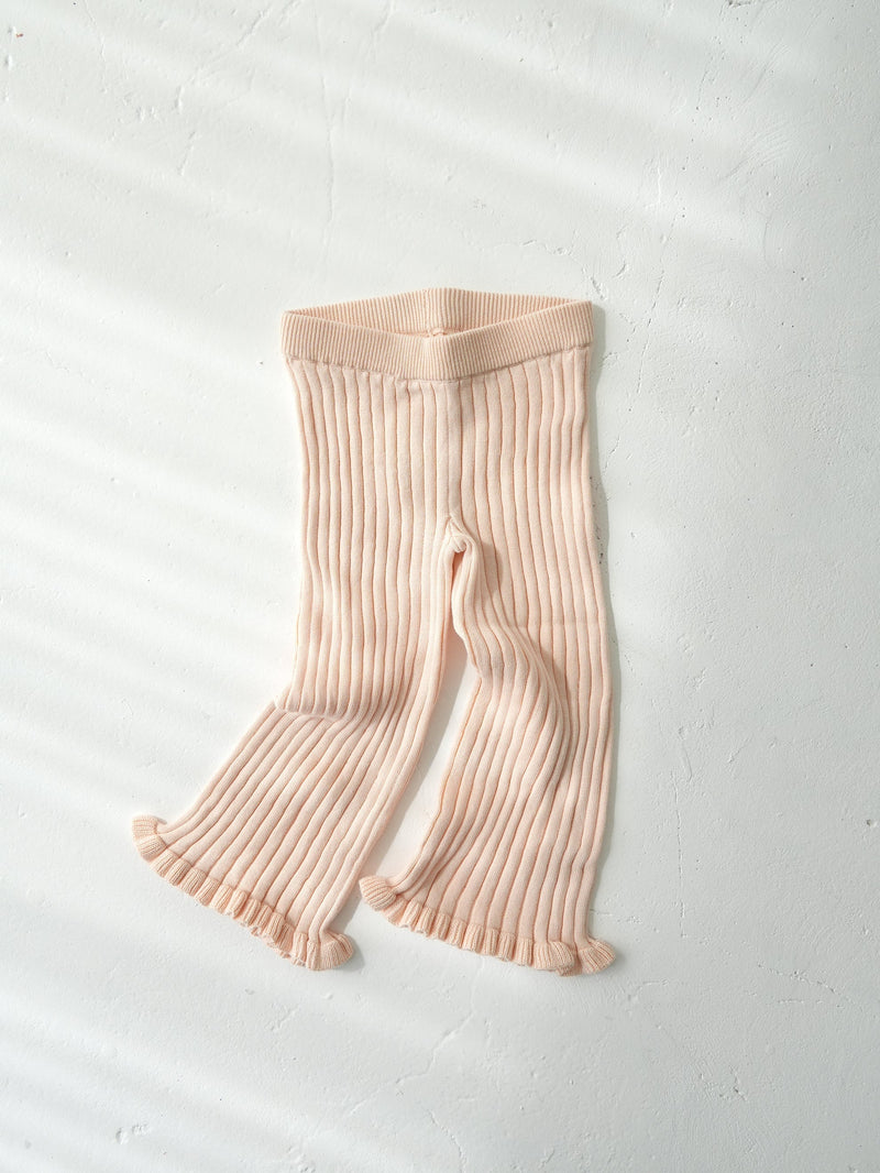 Knit frill pants