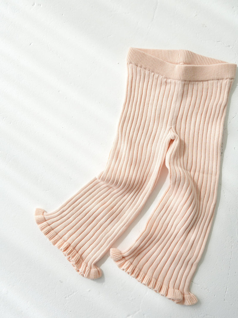Knit frill pants