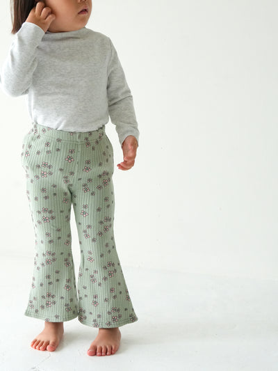 Flower flare pants