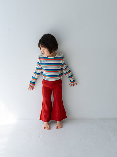 Knit flare pants