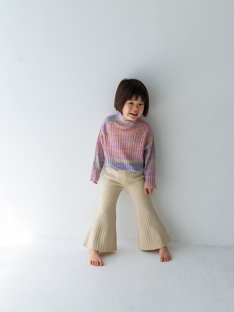 Knit flare pants