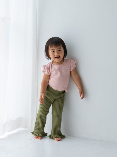 Knit frill pants