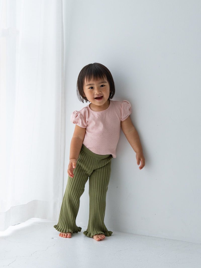 Knit frill pants