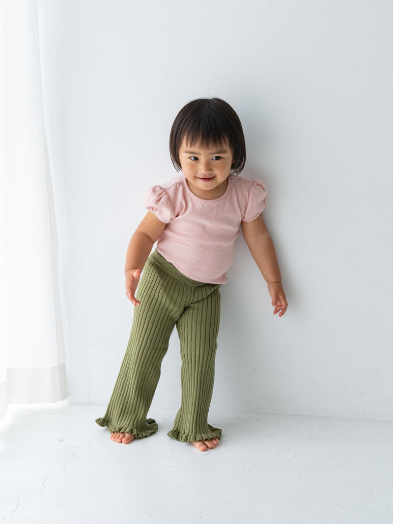 Knit frill pants