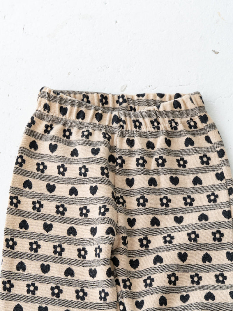Flower heart pants