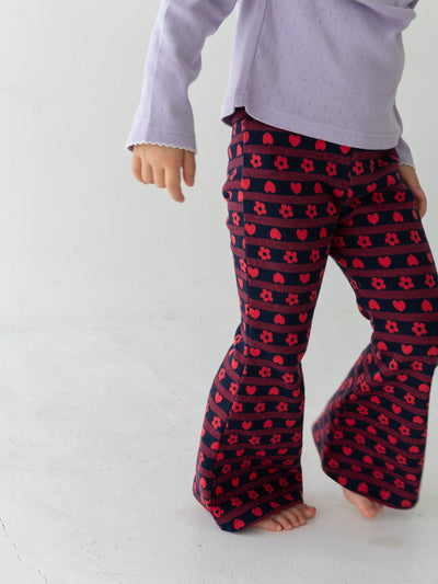 Flower heart pants