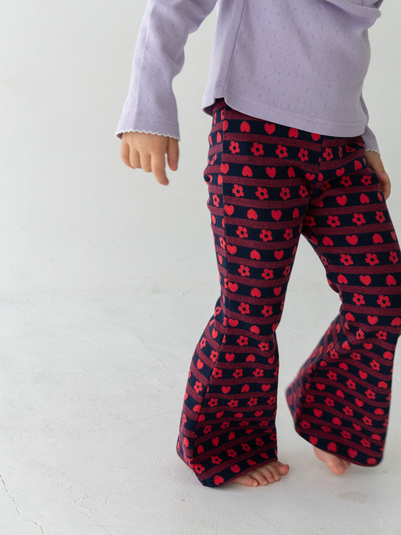 Flower heart pants