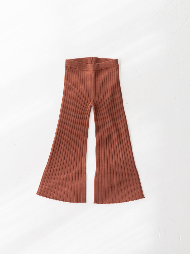 Knit flare pants