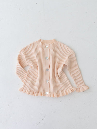 Knit frill cardigan