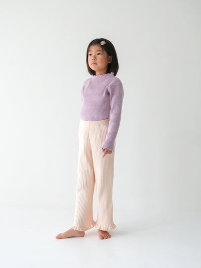 Knit frill pants