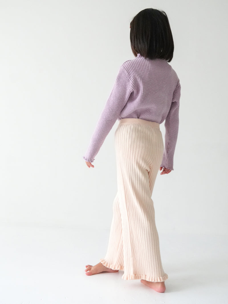 Knit frill pants