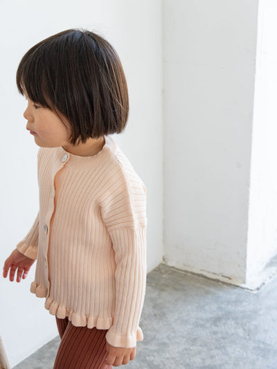 Knit frill cardigan