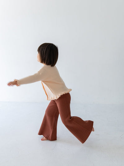 Knit flare pants