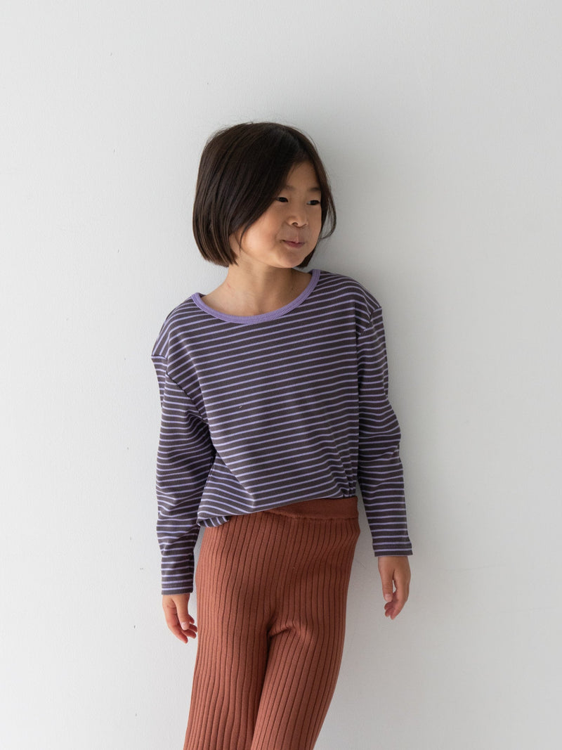 Ribbed stripe L/S