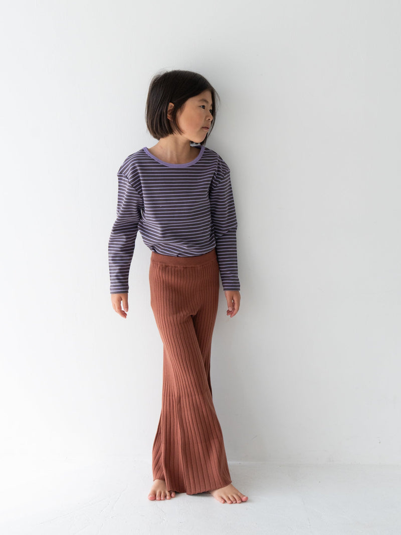 Ribbed stripe L/S
