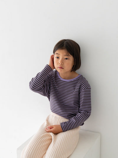 Ribbed stripe L/S