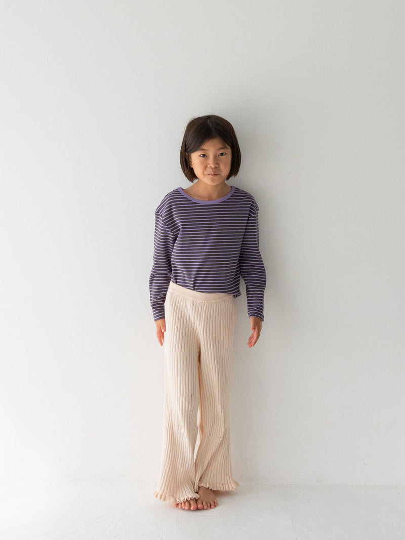 Ribbed stripe L/S