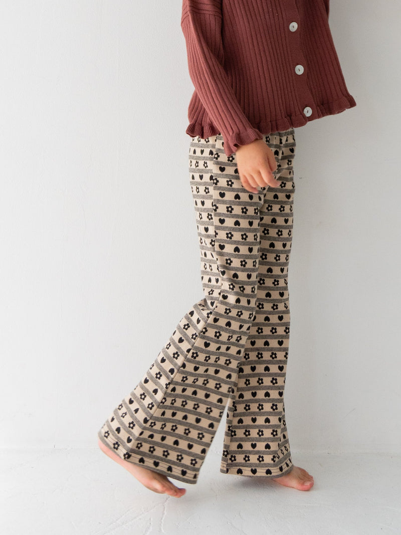 Flower heart pants