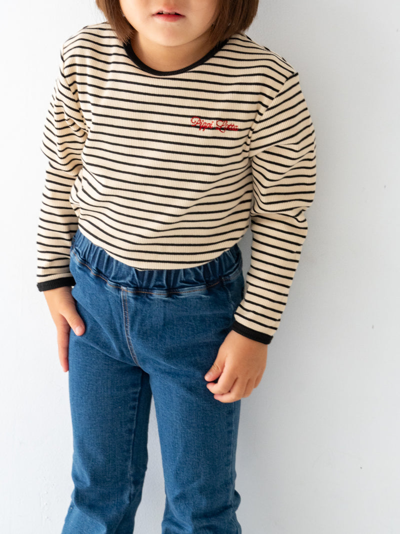 Ribbed stripe L/S