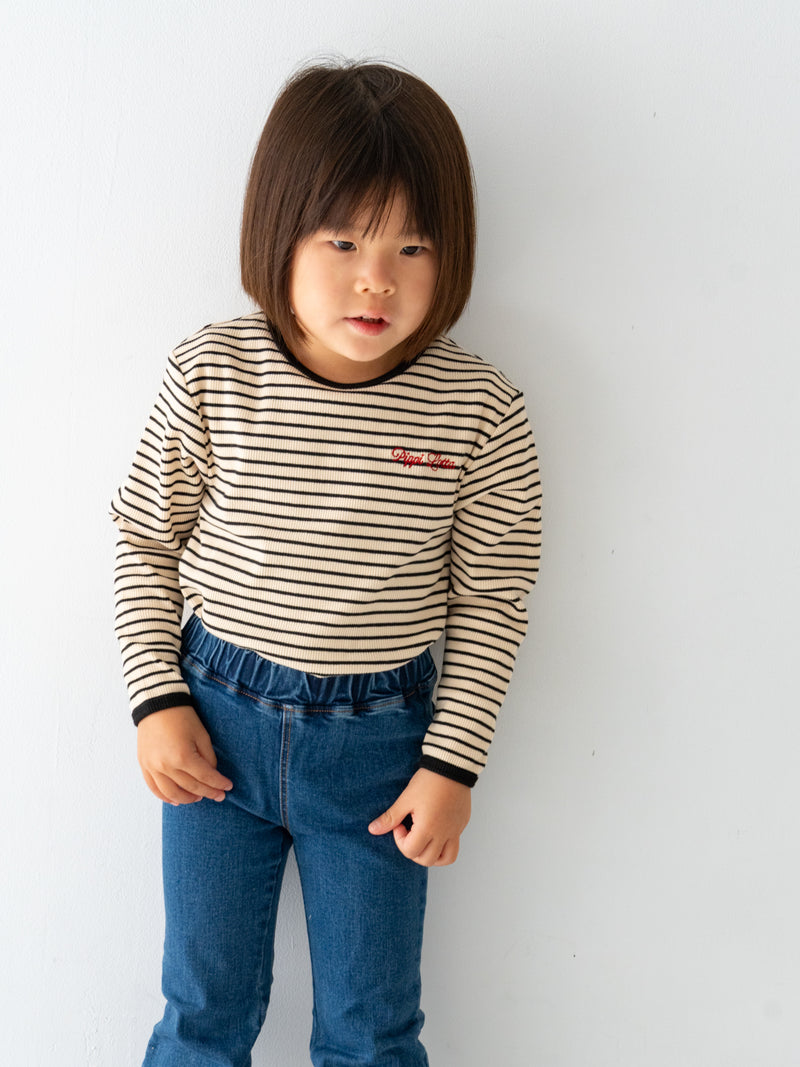 Ribbed stripe L/S
