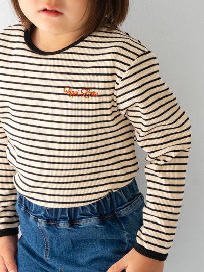 Ribbed stripe L/S