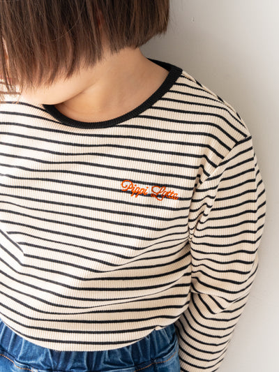 Ribbed stripe L/S