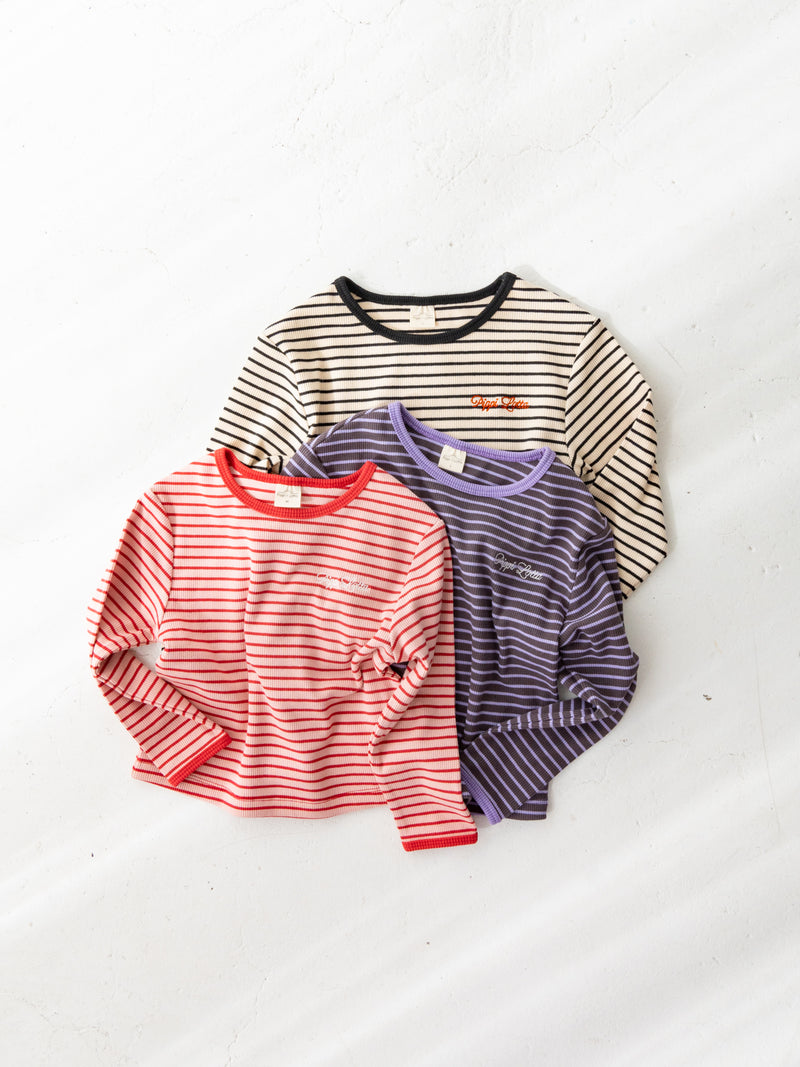 Ribbed stripe L/S
