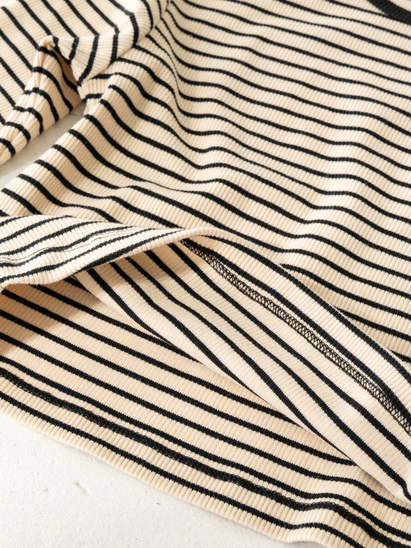Ribbed stripe L/S