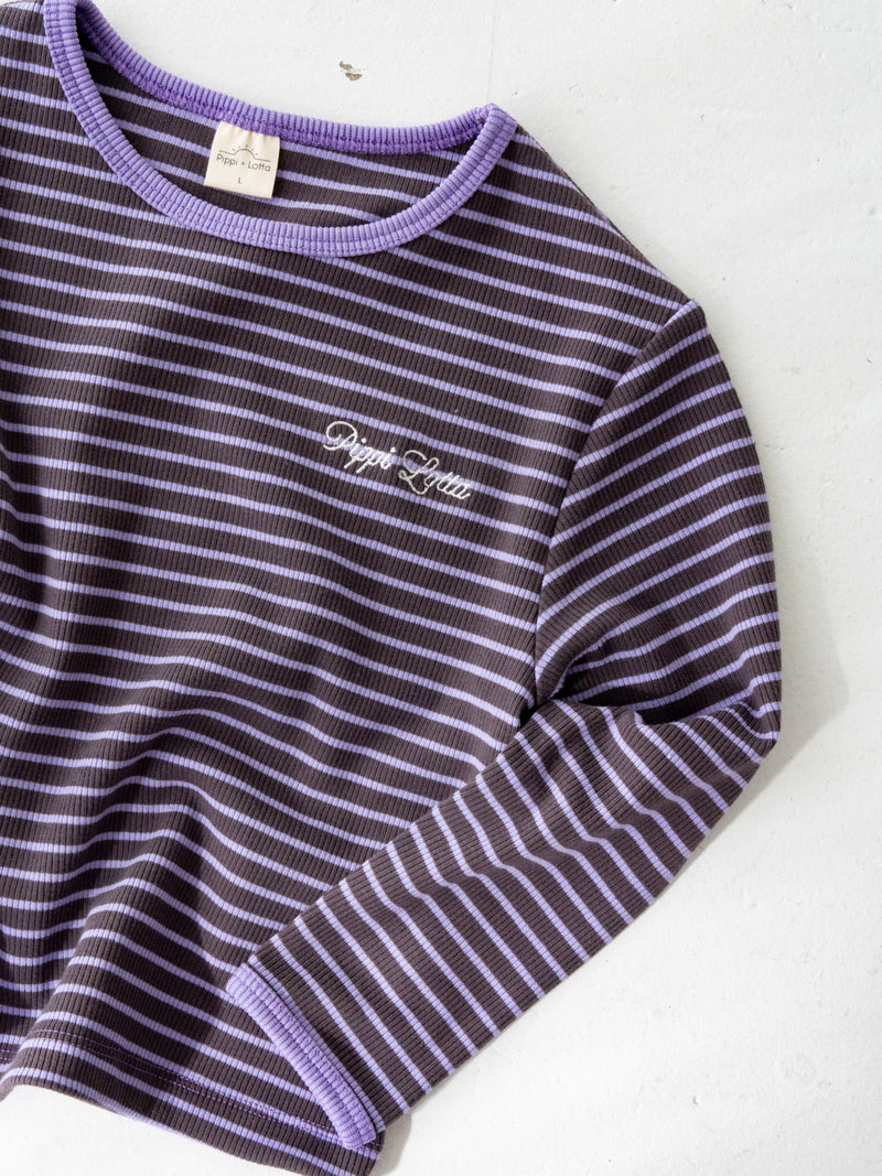 Ribbed stripe L/S