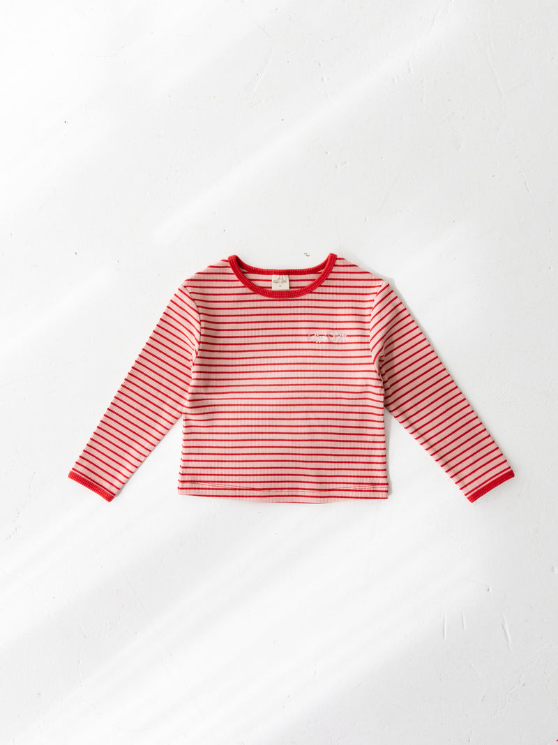 Ribbed stripe L/S