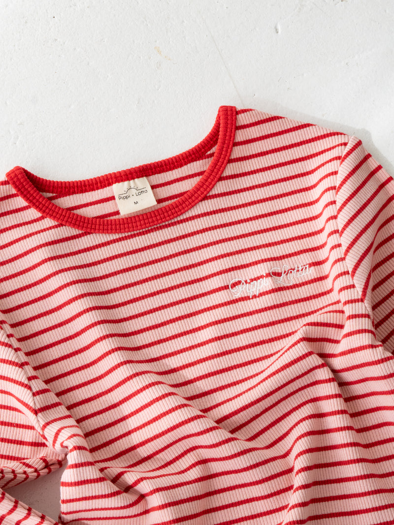 Ribbed stripe L/S