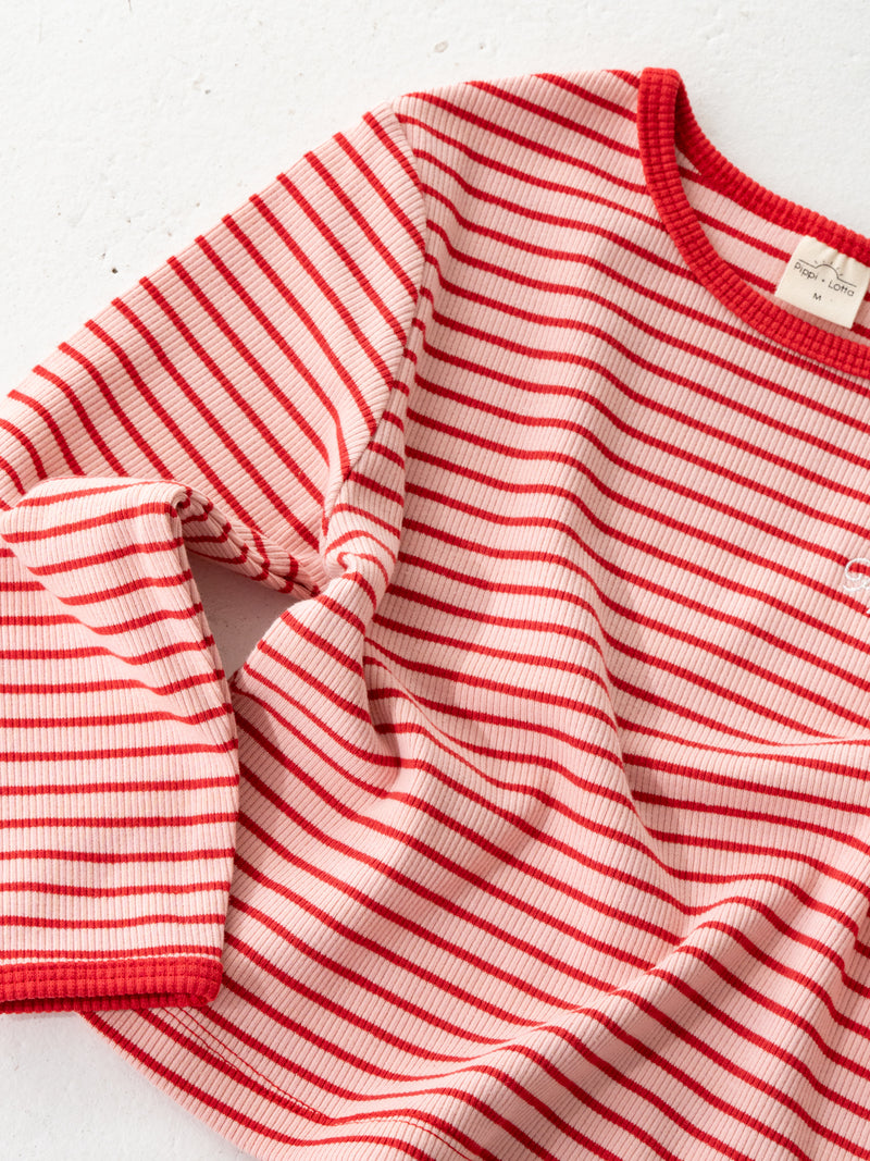 Ribbed stripe L/S