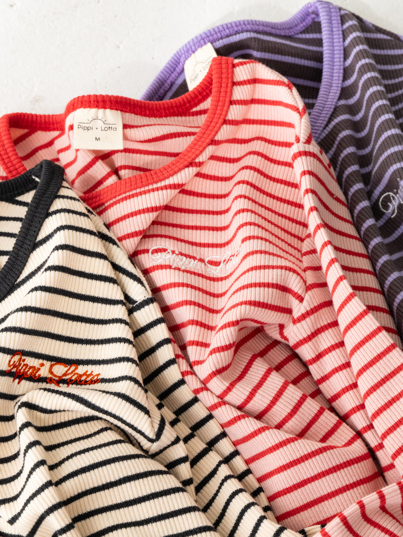 Ribbed stripe L/S