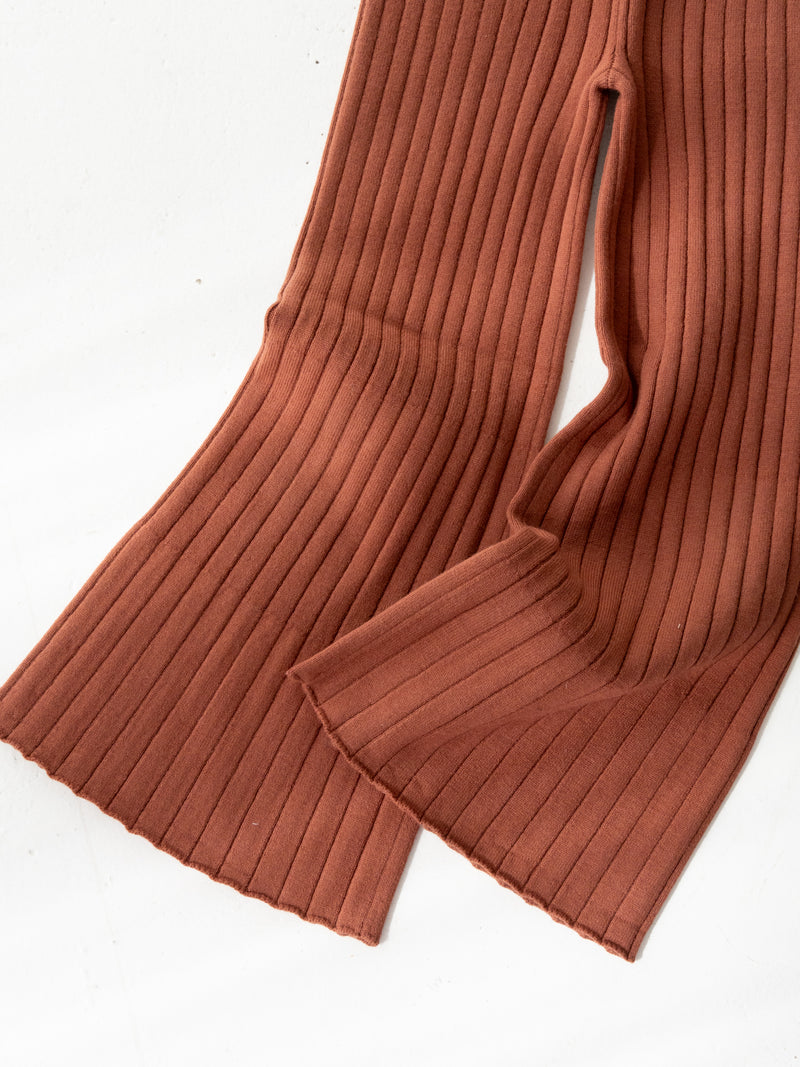 Knit flare pants