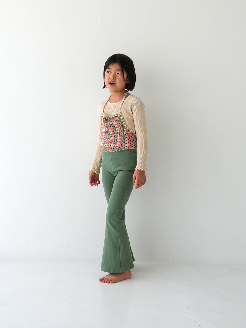 Flare cotton pants