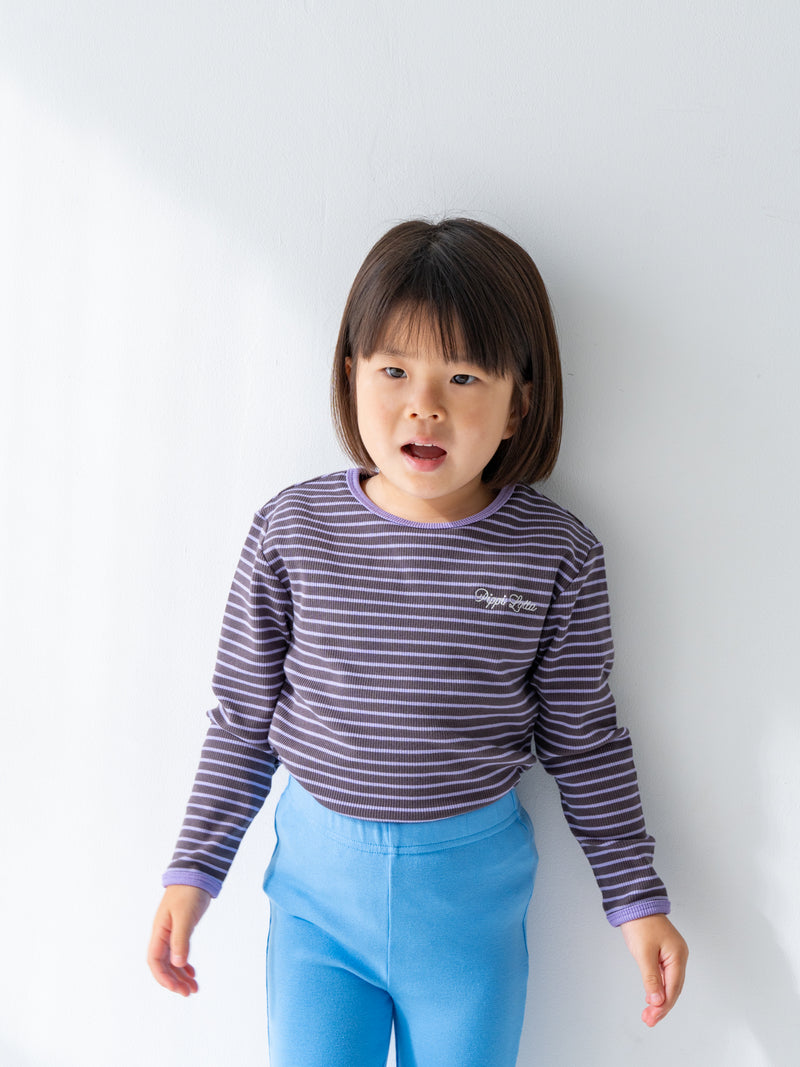 Ribbed stripe L/S